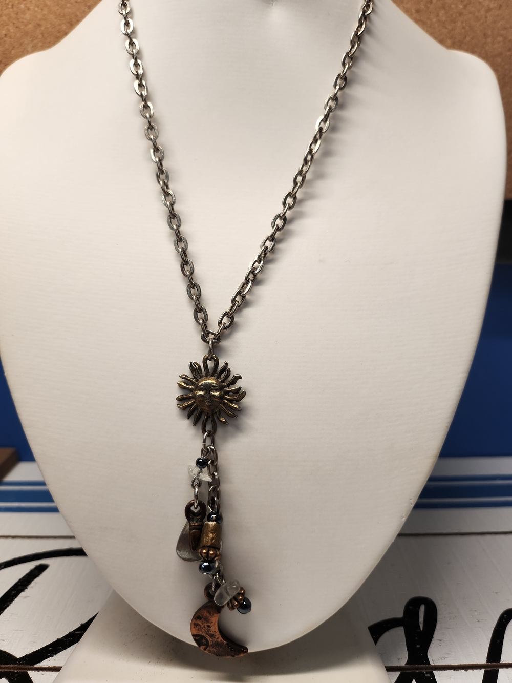The Limited Sun Moon Celestial Pendant Necklace 15.5" + 3.5" Extender Boho